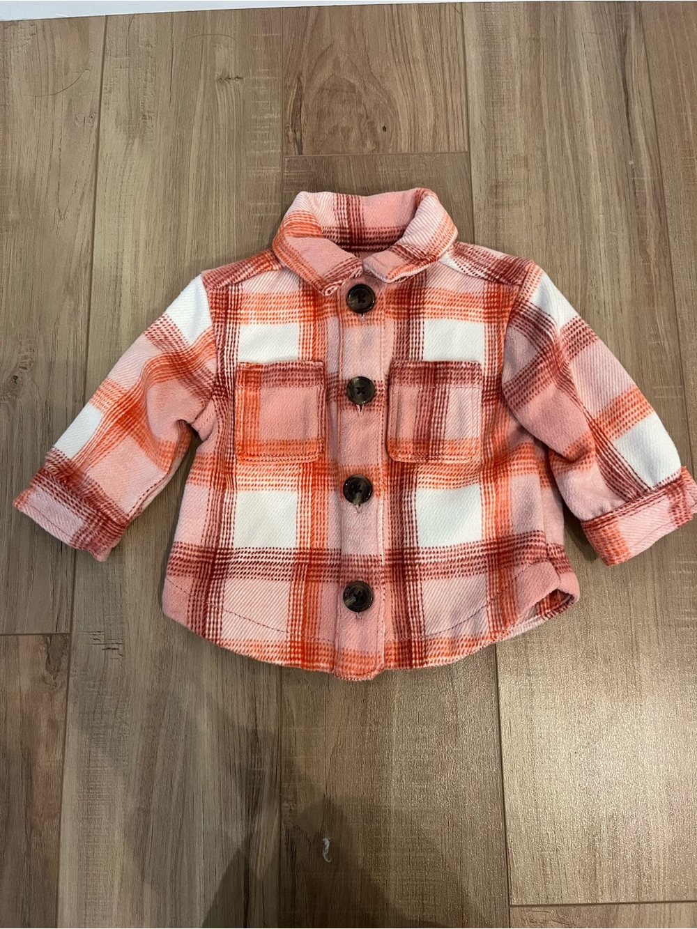 Old Navy Baby Plaid Button-Up Jacket 3-6 month
